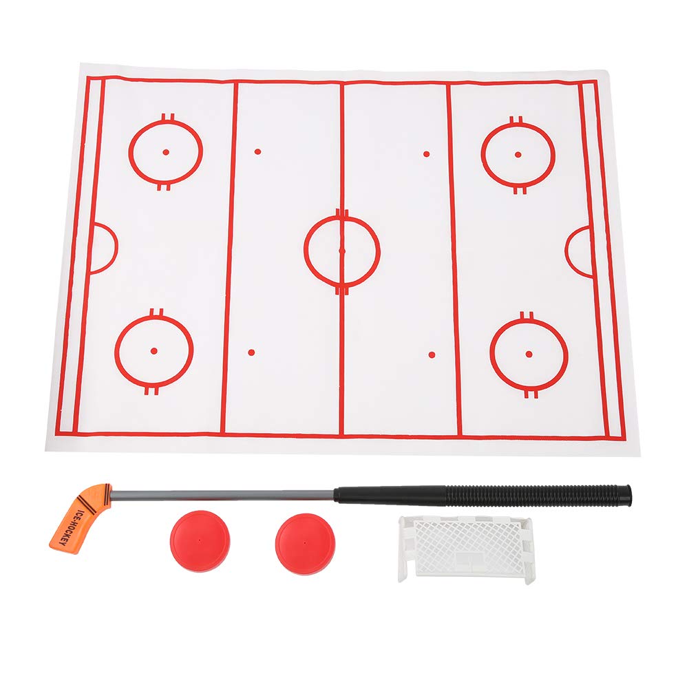 **Ice Hockey Toilet Toy Set - Durable Plastic Stress Relief Bathroom Game for Kids & Adults - Fun Hockey-Themed Bathroom Play for Stress Relief & Entertainment**