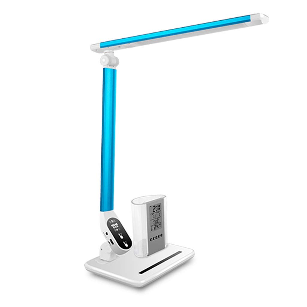 Smart LED Desk Lamp with Photoelectric Sensor & Voice Reminder - Adjustable Reading Light for Kids, Bedside Table Lamp for Living Room, Study & Nighttime Reading