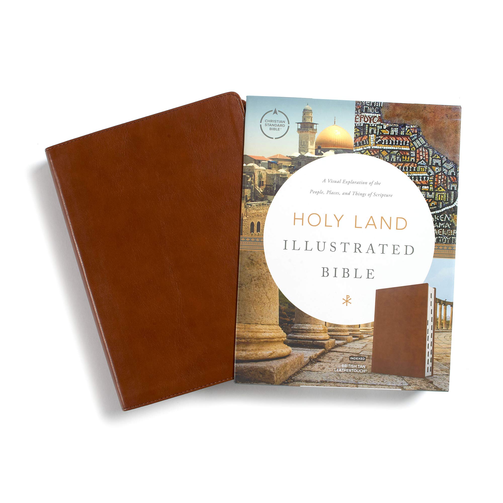 Holy Land Illustrated Bible - LeatherTouch, Indexed, Full-Color | Perfect for Bible Study & Travel