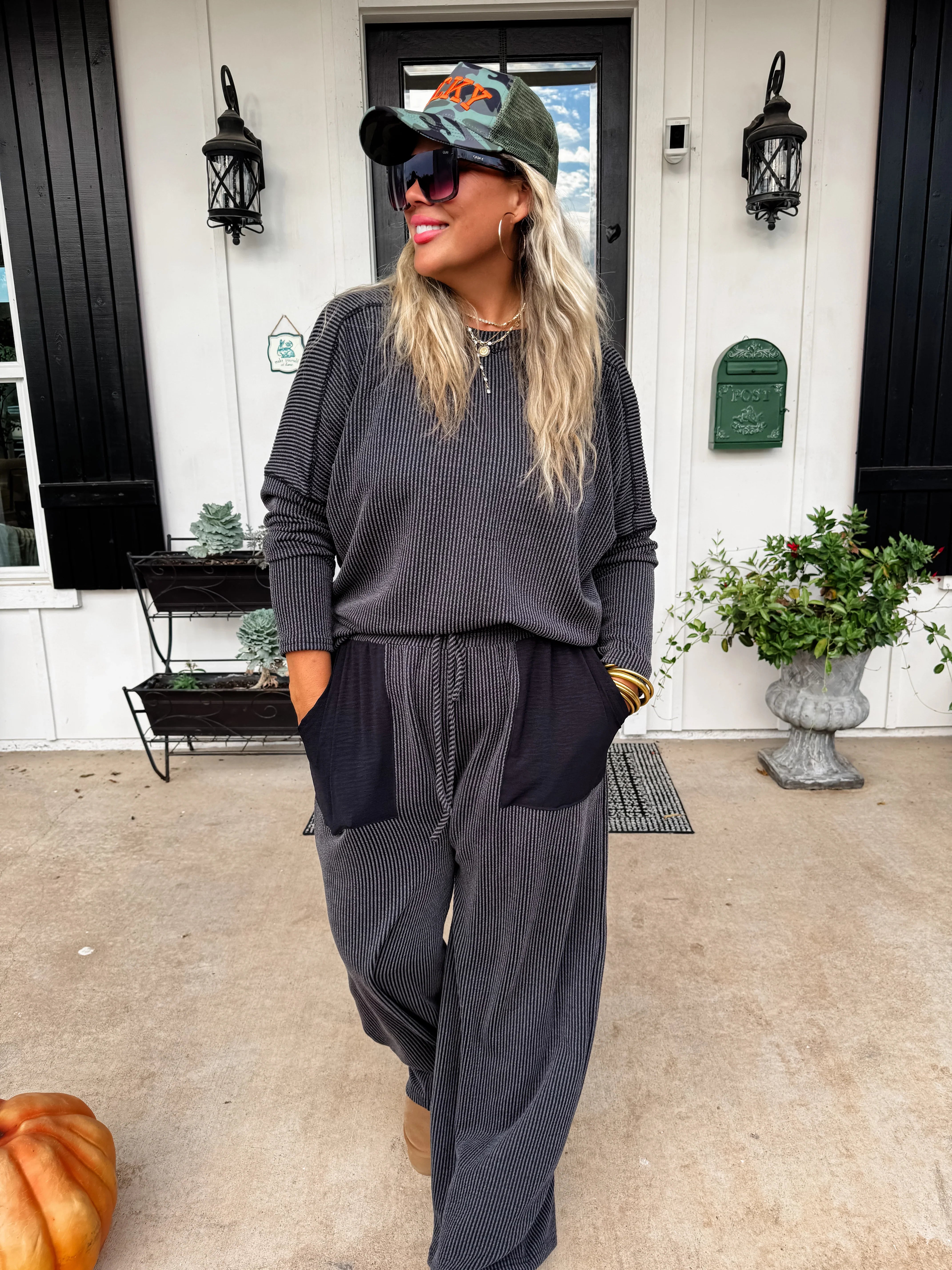 PREORDER: Erika Ribbed Lounge Set - Soft Cotton Loungewear for Women | Cozy Home Outfit, Relaxing Sleepwear & Casual Wear