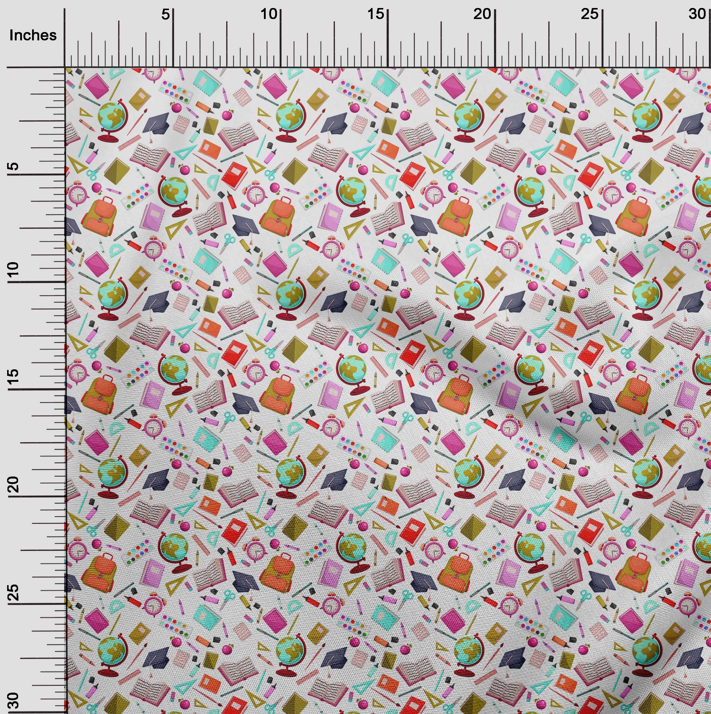 oneOone Silk Tabby Turquoise Green Fabric - 42 Inch Wide Printed Cotton for Kids DIY Clothing & Sewing Supplies by The Yard | Perfect for Dresses, Quilting, and Craft Projects