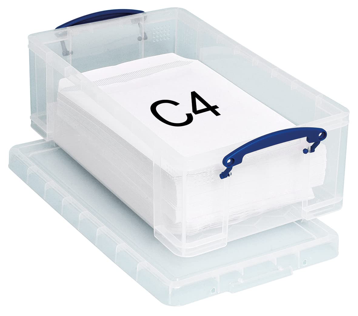 Really Useful 12 Liter Clear Storage Box - Organize Home, Office & Craft Supplies | Durable Plastic Container for Organizing, Moving & Decluttering