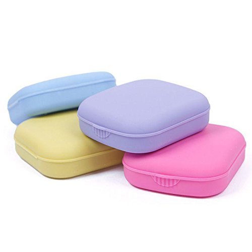 Ownsig Mini Contact Lens Case - Purple Travel Kit for Easy Carry & Storage