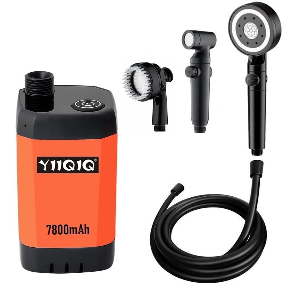 Best Portable Camping Shower - Electric Outdoor Shower Pump for Hiking, RV & Beach Trips | Lightweight & Waterproof Camp Shower for Backpacking, Travel & Emergency Use