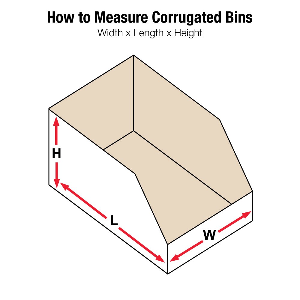 Aviditi Stackable Corrugated Cardboard Storage Bins for Garage and Home Organization - Perfect for Shelving, Closet Storage & Toy Organization