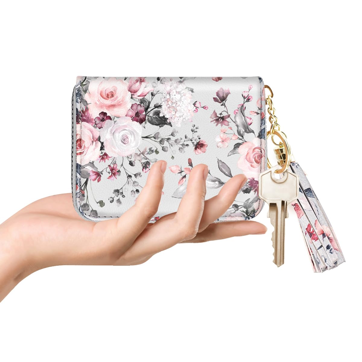 RFID Blocking Glitter Credit Card Holder for Women - Slim Small Wallet with Card Slots - Perfect for Travel, Shopping & Everyday Use