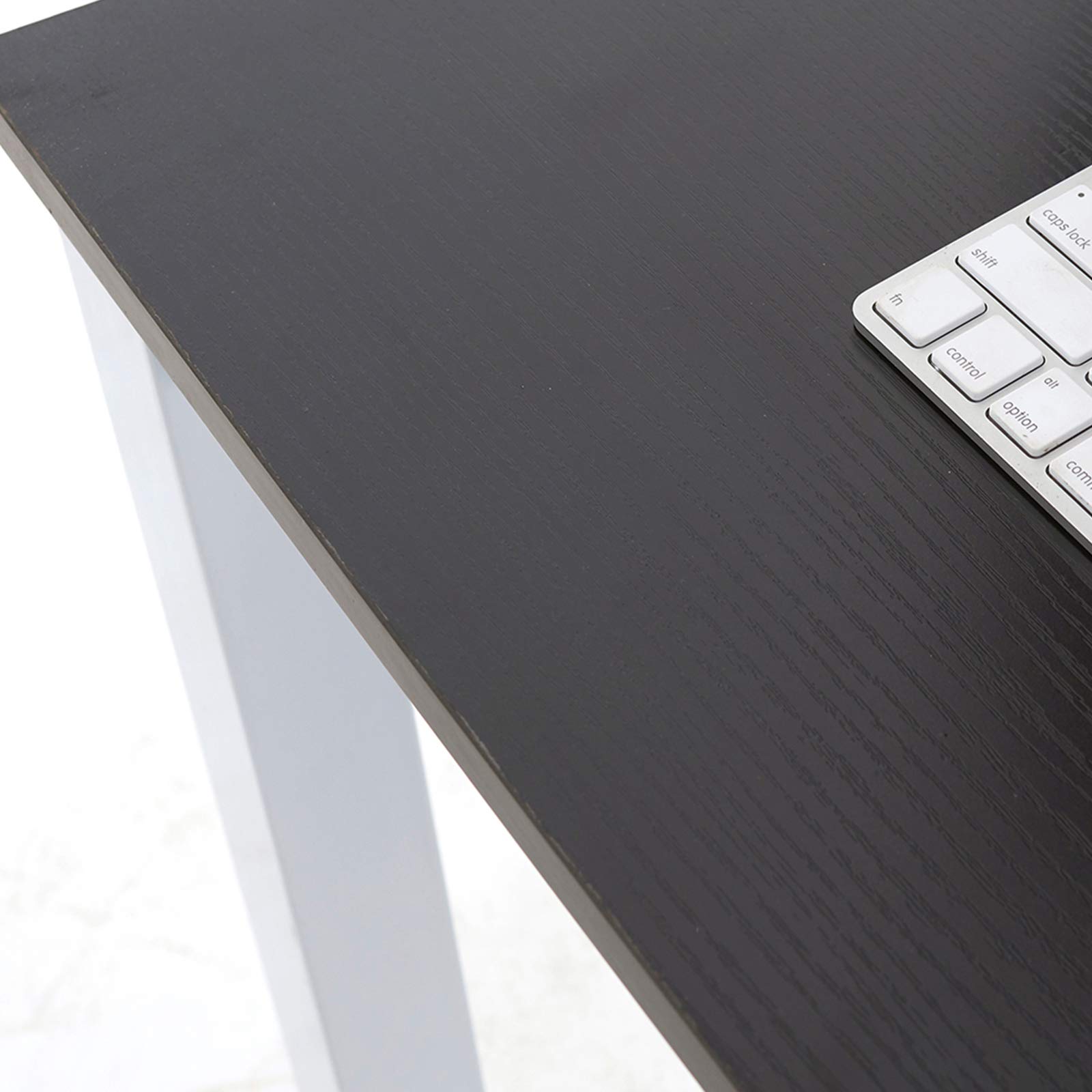 Ergonomic Computer Desk for Home Office - Adjustable Laptop Workstation with Storage Shelf, Study Desk for Small Spaces (Black) - Perfect for Remote Work, Gaming & Online Learning
