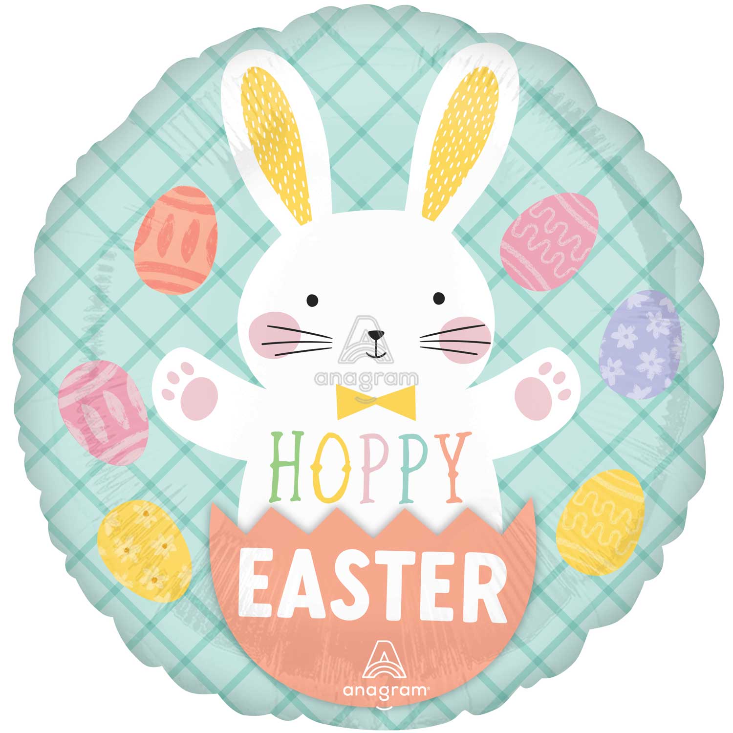 45cm Standard HX Hoppy Easter Bunny Foil Balloon - Easter Party Decorations, Spring Celebration, Birthday Party Supplies, Baby Shower Decor, Holiday Home Decorations