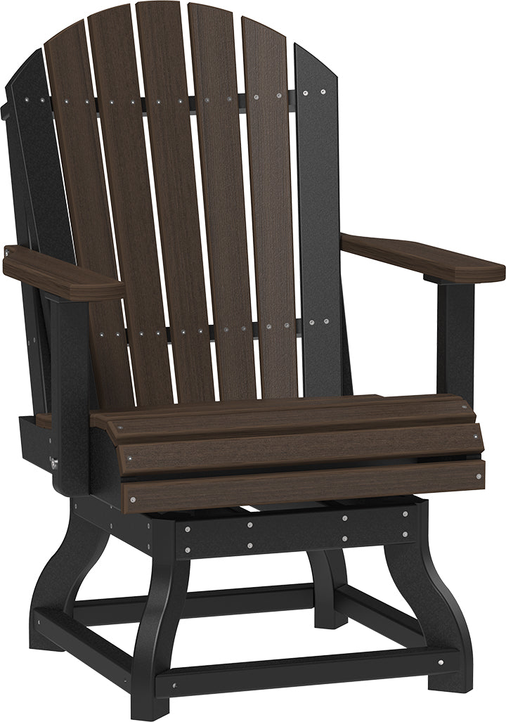 LuxCraft Adirondack Swivel Chair - Outdoor Dining Height Patio Furniture for Backyard, Garden & Poolside Relaxation