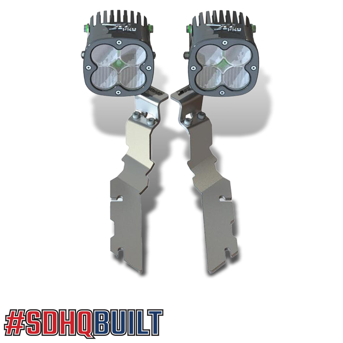 SDHQ Built A-Pillar Light Mounts for 2019-2025 Ram 1500 - Off-Road LED Light Bar Brackets for Enhanced Visibility in Night Driving & Off-Road Adventures