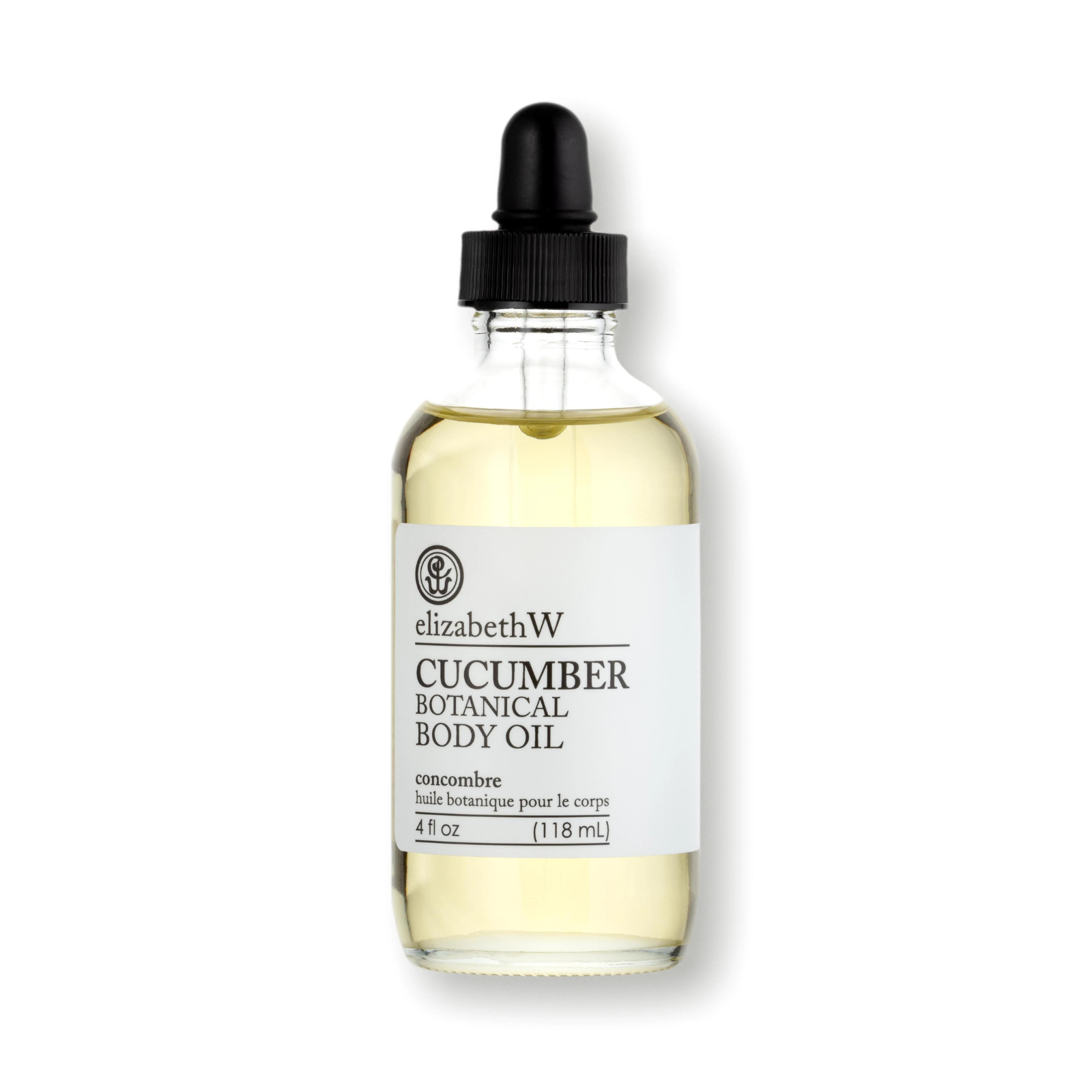 Elizabeth W Cucumber Body Oil - Hydrating & Nourishing for Dry Skin | Perfect for Massage, After Shower & Daily Moisturizing