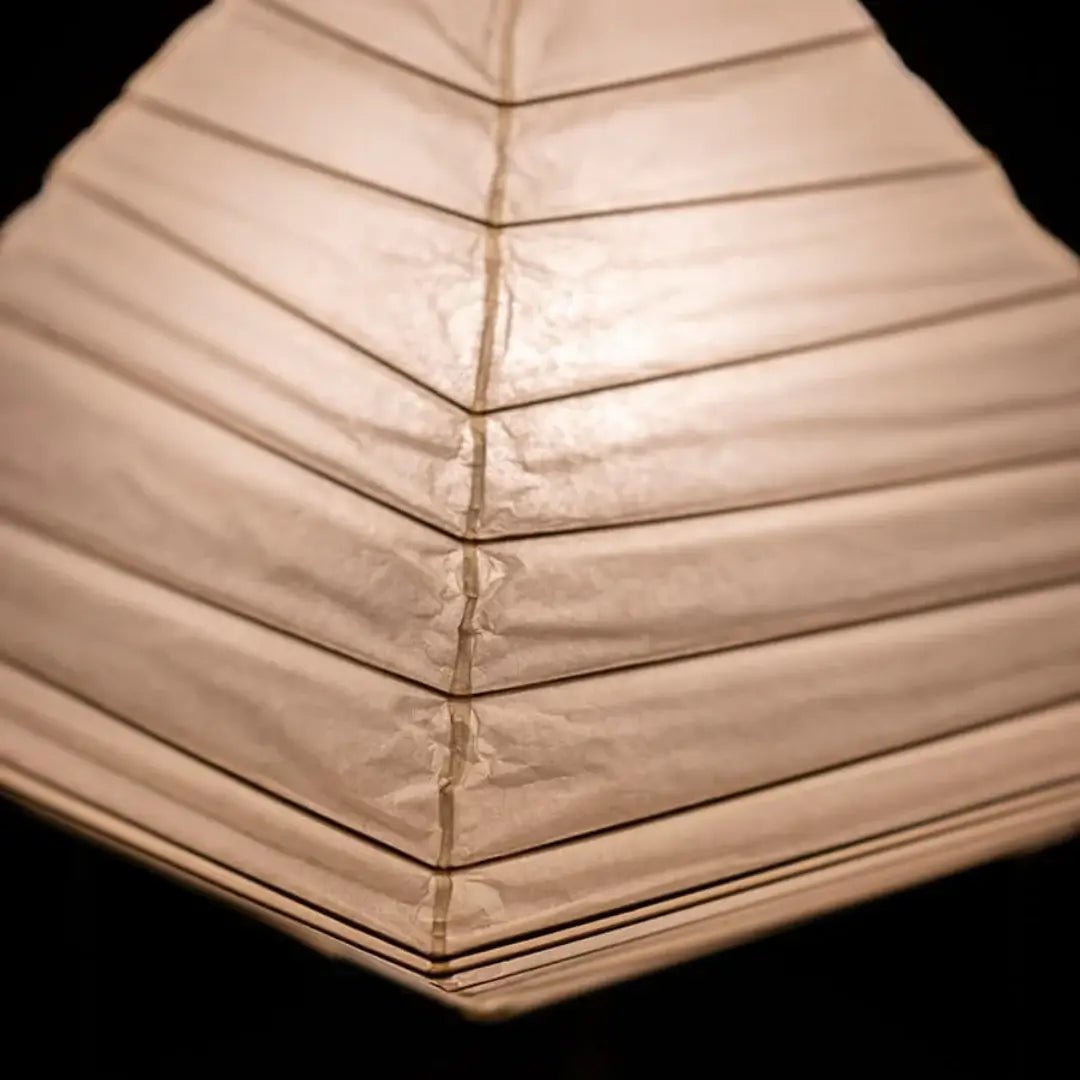 Japanese Kiyoshi Akari Paper Table Lamp - Handmade Rice Paper Shade, Modern Minimalist Design for Bedroom, Living Room, and Office Decor