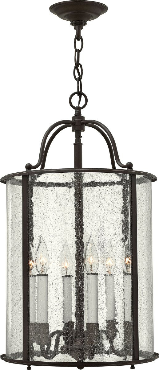 14W Gentry 6-Light Foyer Chandelier in Olde Bronze - Elegant Entryway Lighting for Hallway, Staircase & Dining Room