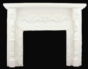 Miniature Dollhouse Fireplace - Handcrafted for DIY & Decor