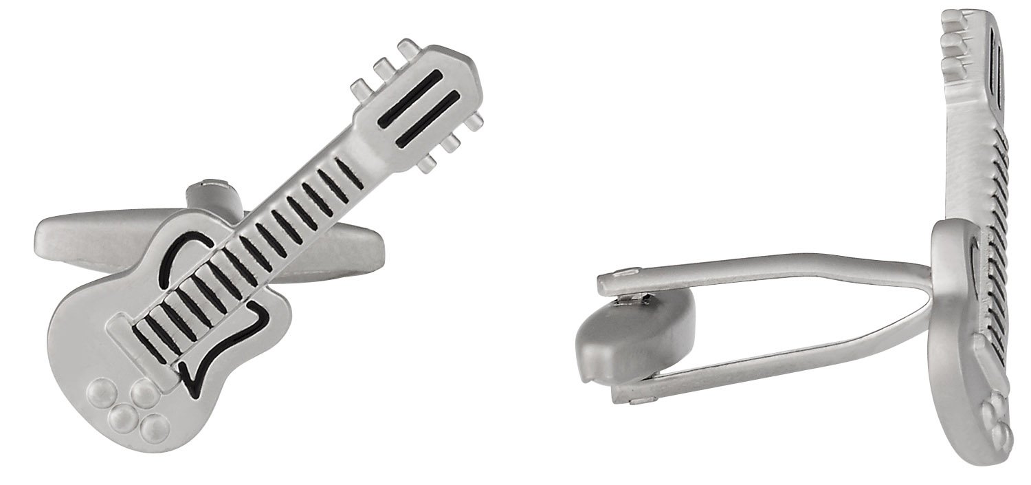 Stylish Cuff-Daddy Men's Electric Guitar Cufflinks Set with Gift Box - Perfect for Musicians, Weddings & Formal Events