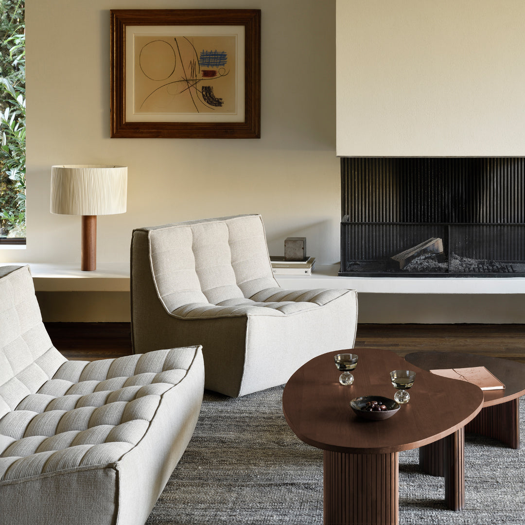 Modern Boomerang Coffee Table - Stylish & Functional Living Room Furniture for Small Spaces | Perfect for Apartments, Lounges & Home Decor