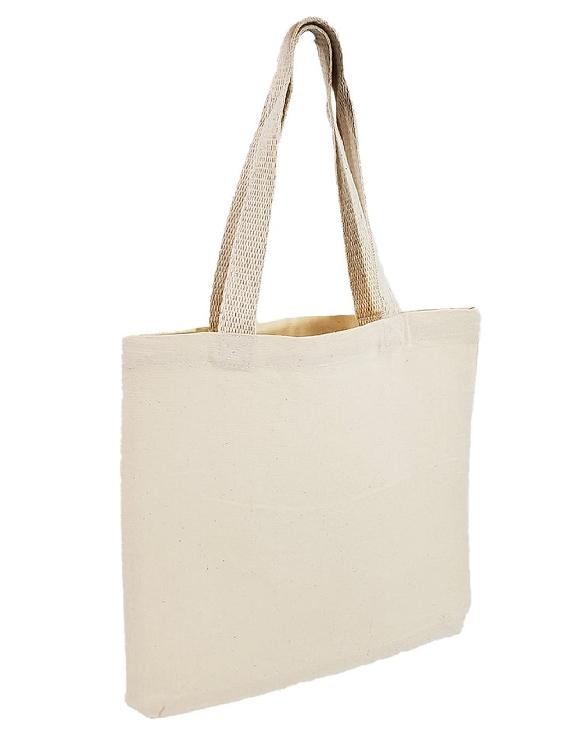Eco-Friendly Reusable Cotton Canvas Tote Bags - Customizable Cute Book Bags for Gifts & Party Favors (12x12x3 inches) - Perfect for Book Lovers, Shopping, Beach Trips & Everyday Use