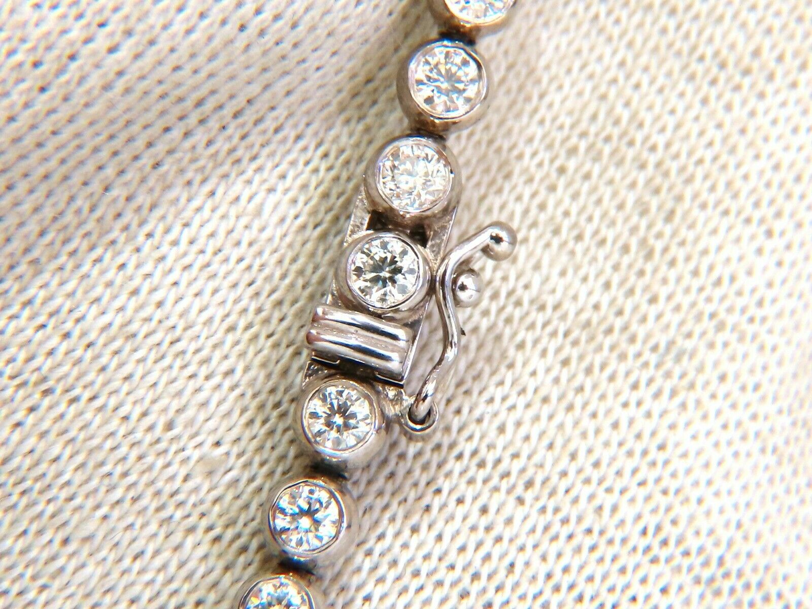 3.07 Carat Natural Round Diamond Tennis Bracelet in 14K Gold - Elegant Tubular Flush Link Design for Women | Perfect for Weddings, Anniversaries & Special Occasions