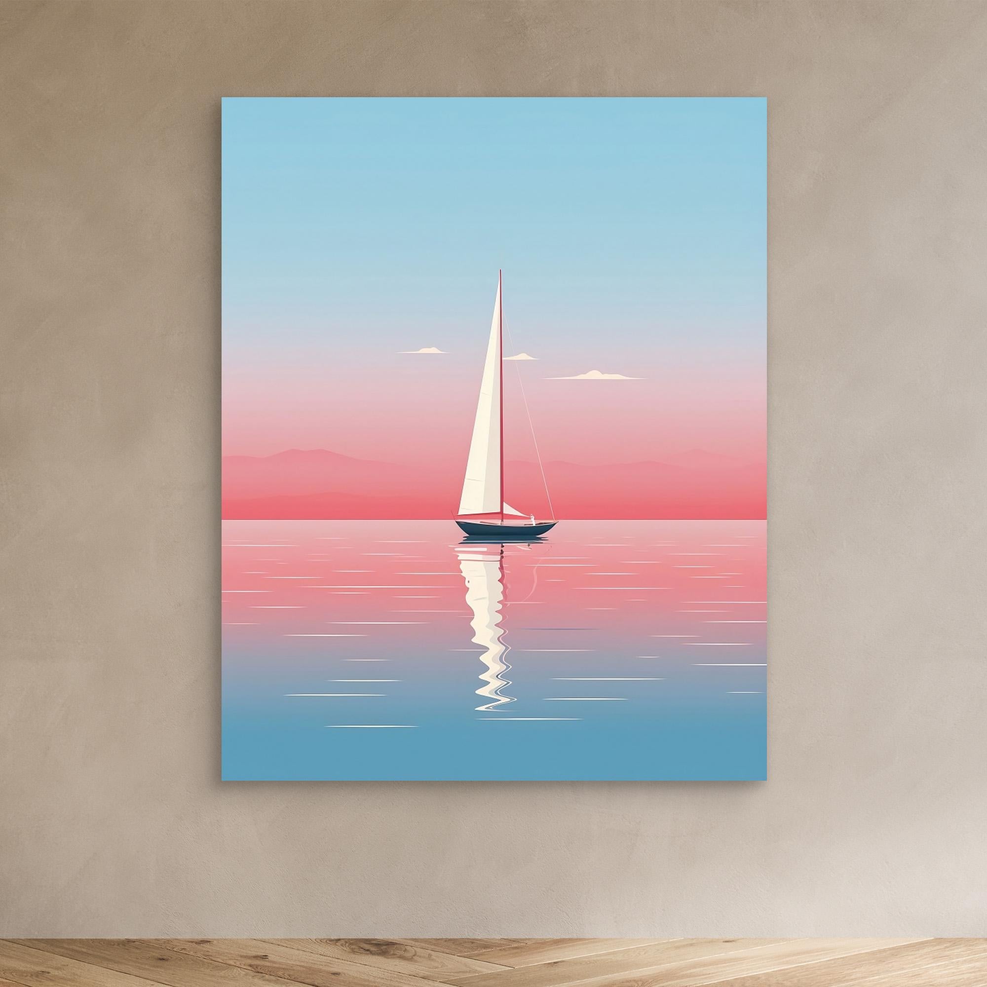 Sailing In Peace by Emiliano Deificus - Premium Canvas Wall Art Print for Living Room, Bedroom & Office Decor