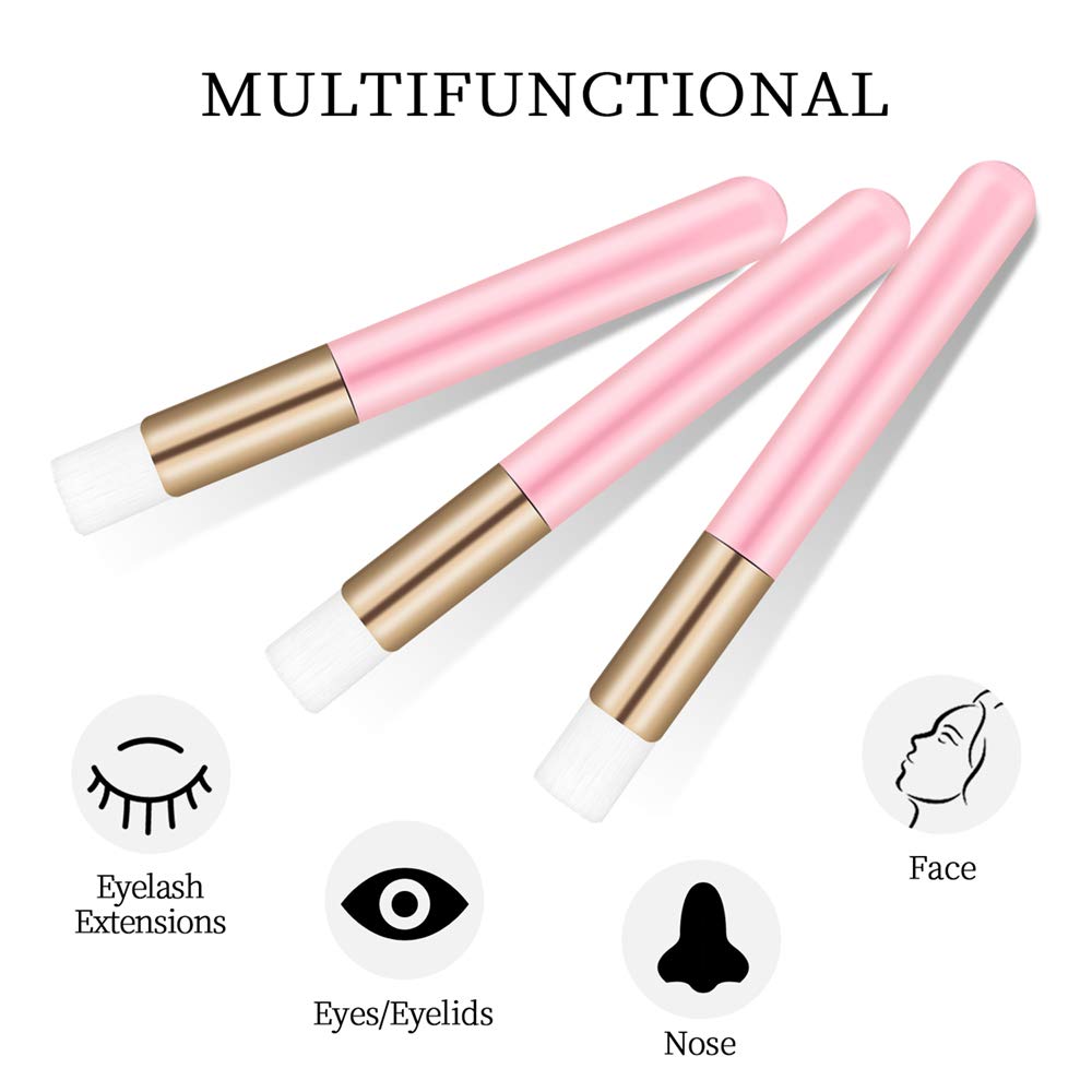 5 Pcs Pink Cosmetic Brushes - Blackhead Remover & Nose Cleaning Tool - Soft Peel Off Lash Cleanser for Gentle Face Washing - Perfect for Daily Skincare & Makeup Removal
