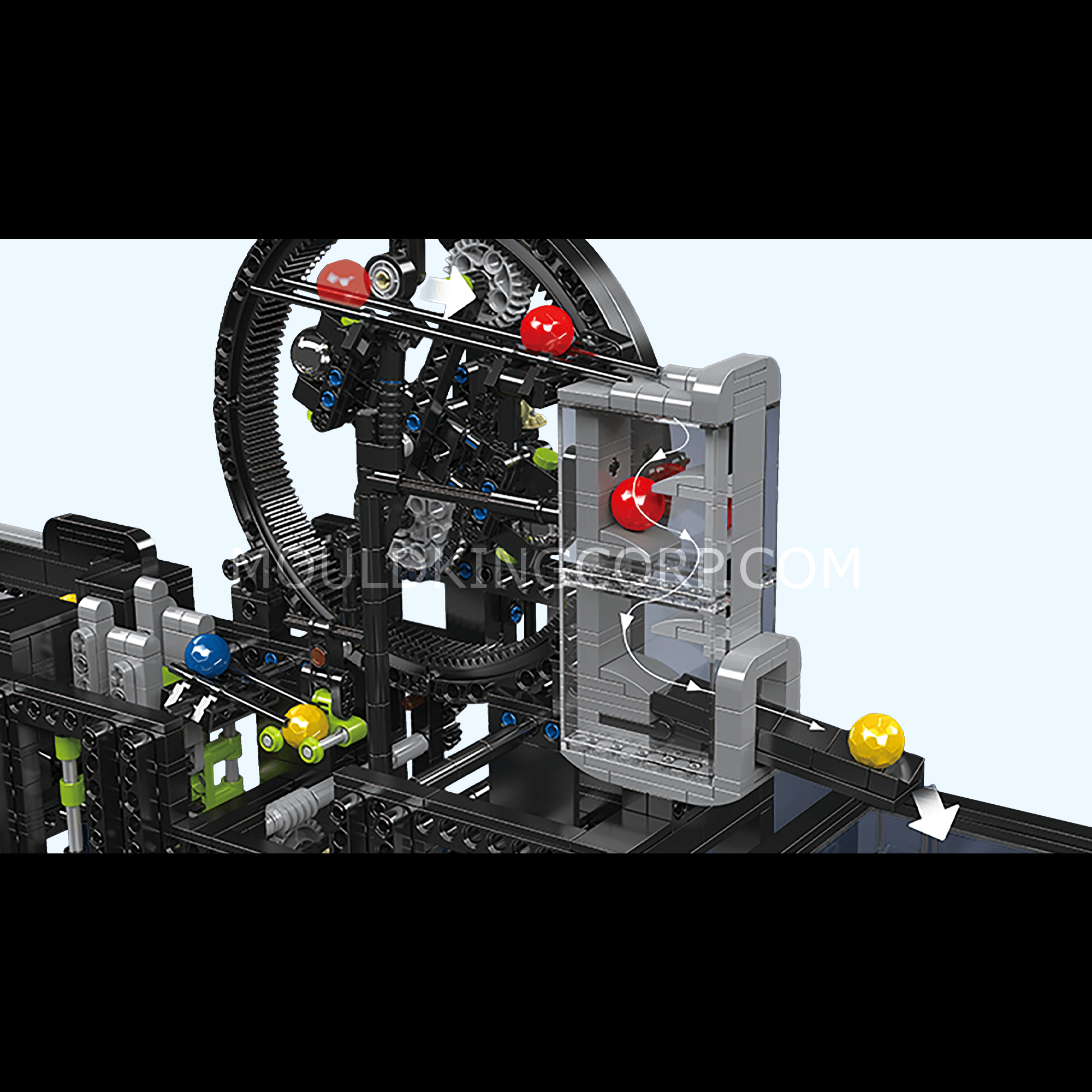 Mould King 26015 GBC Planetary Lift Building Set - 1,009 Piece STEM Educational Toy for Adults & Kids | Creative Construction Blocks for Home Decor, Birthday Gifts & Robotics Enthusiasts