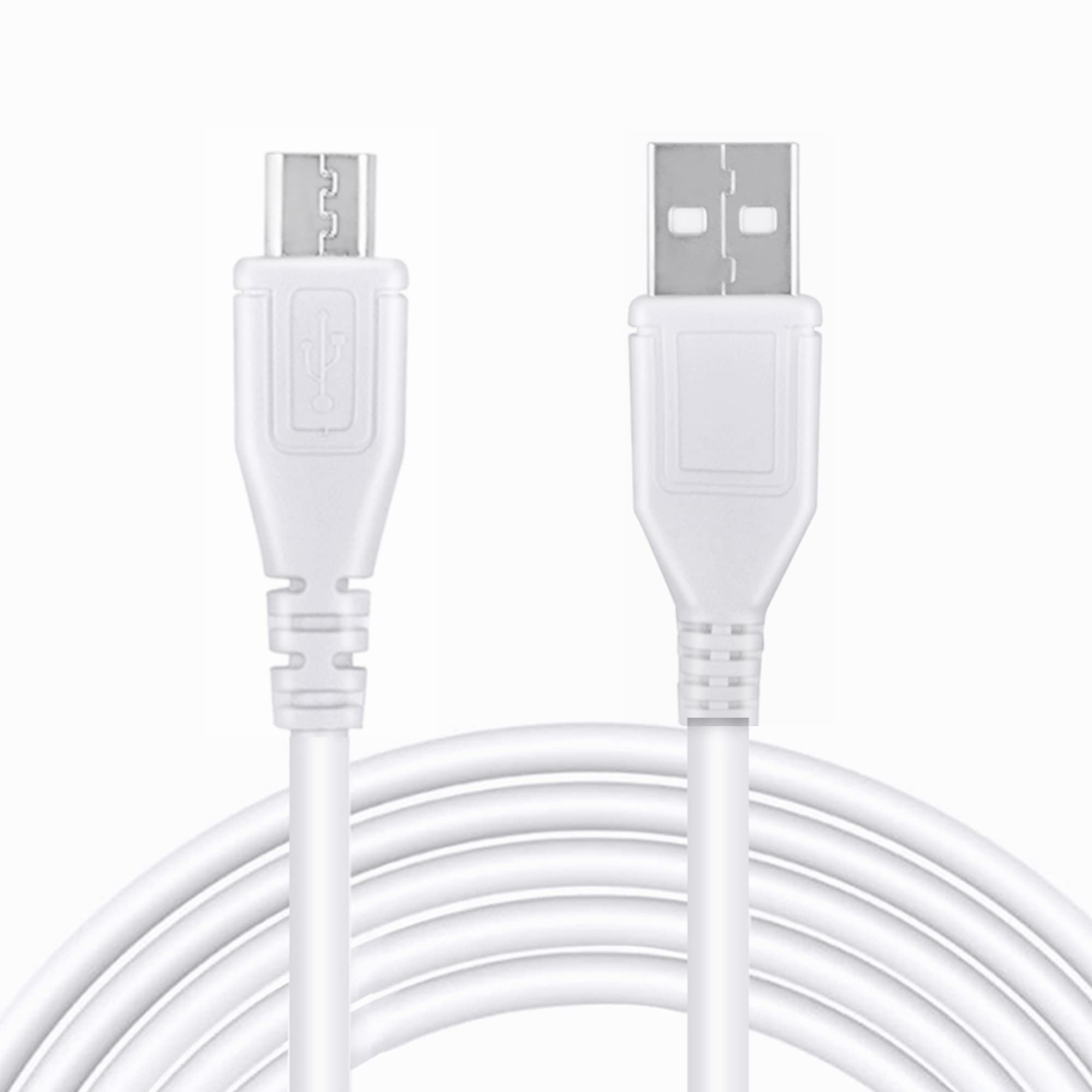 5ft White Micro USB Cable for TDK A08 Bluetooth Speaker - PC Laptop Charger Replacement - Outdoor Travel Use