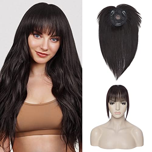 With bangs-Natural Black #1B