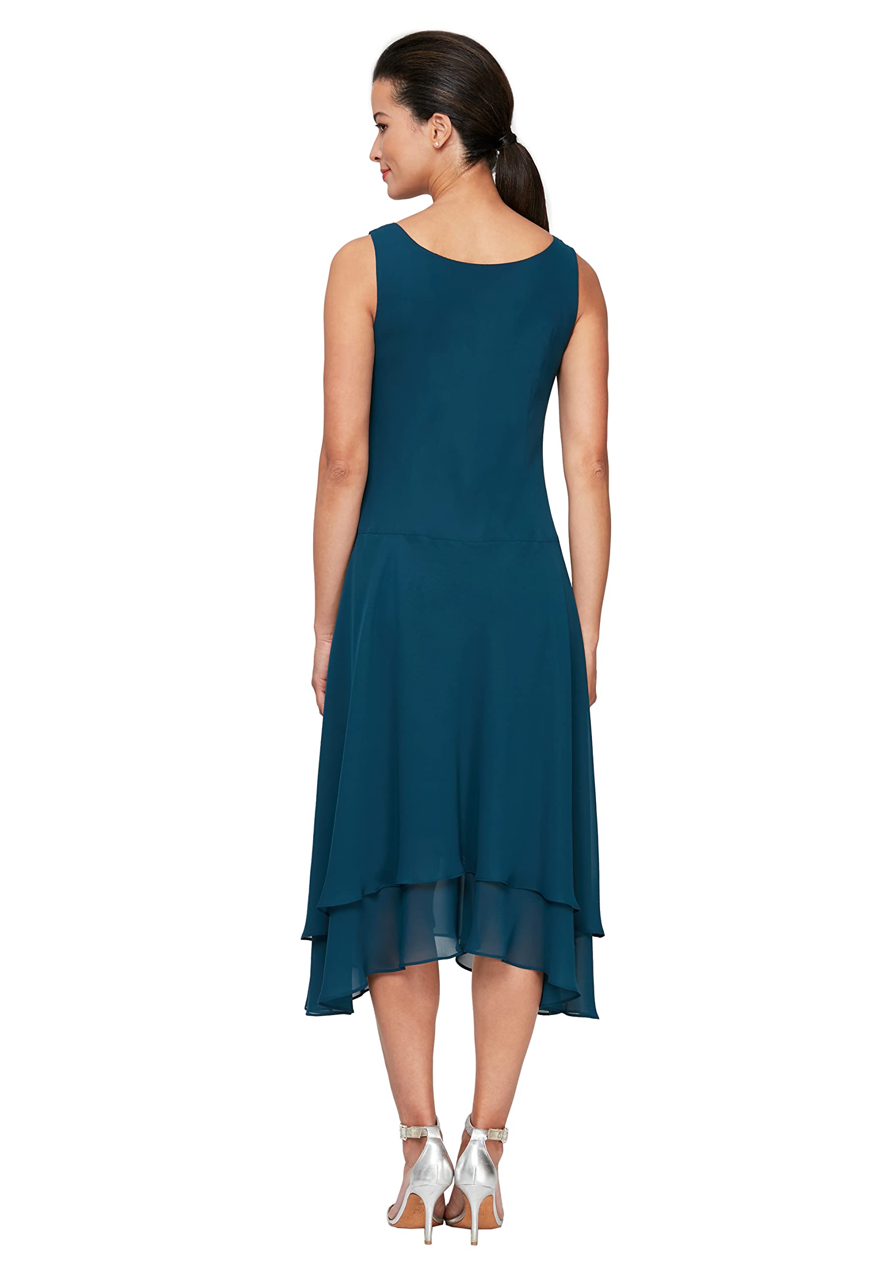 Elegant Embellished Neckline Mother of the Bride Dress for Women - Wedding Guest Formal Gown in Petite & Regular Sizes | Perfect for Weddings, Receptions, and Special Occasions