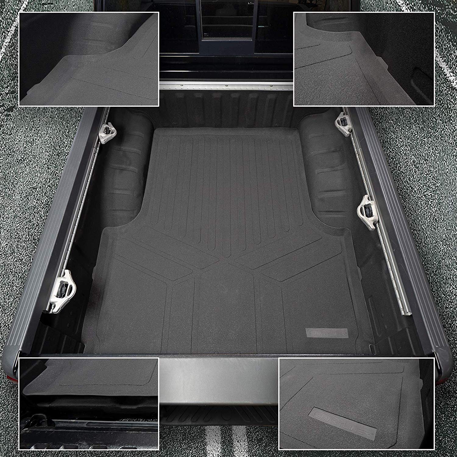 SMARTLINER K0369 Heavy Duty Rubber Truck Bed Mat Liner - Compatible with 2019-2025 Ram 1500 Crew Cab 5'7