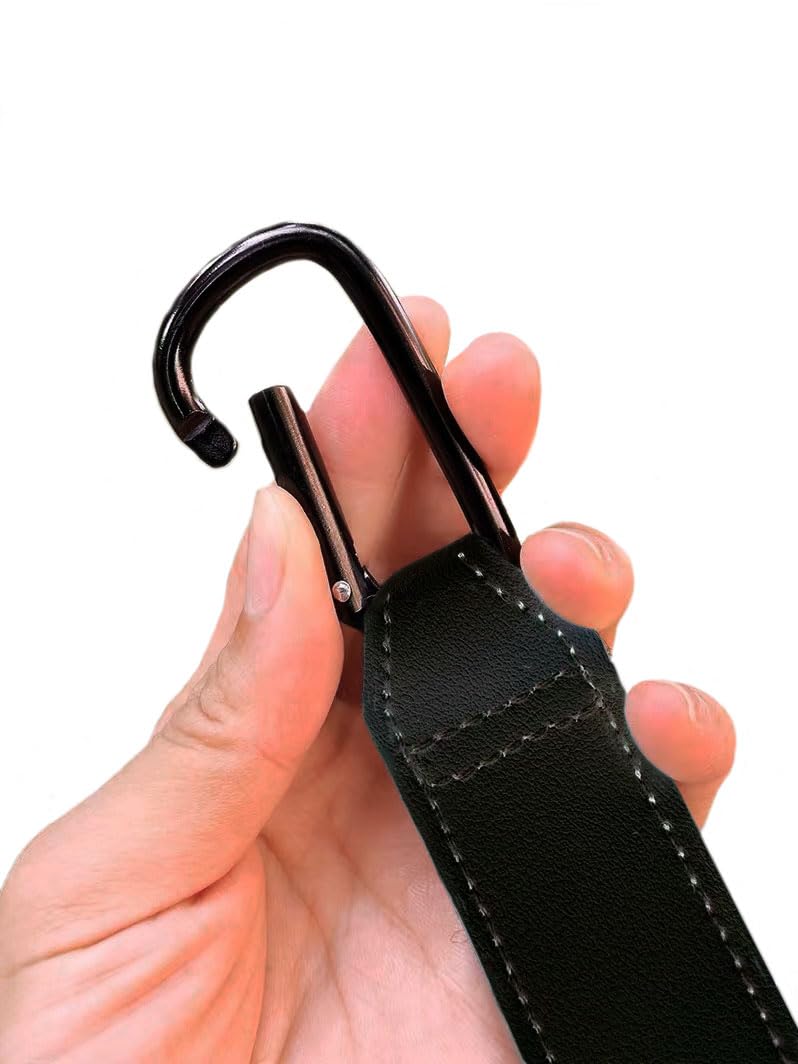 6-Pack Universal Stroller Hooks - Heavy Duty Stroller Clips for Diaper Bags, Shopping Bags & Purses - Convenient Mommy Hooks for Walking, Grocery Shopping & Travel (Khaki, Brown, Black) | Perfect for Strollers, Wheelchairs & Shopping Carts