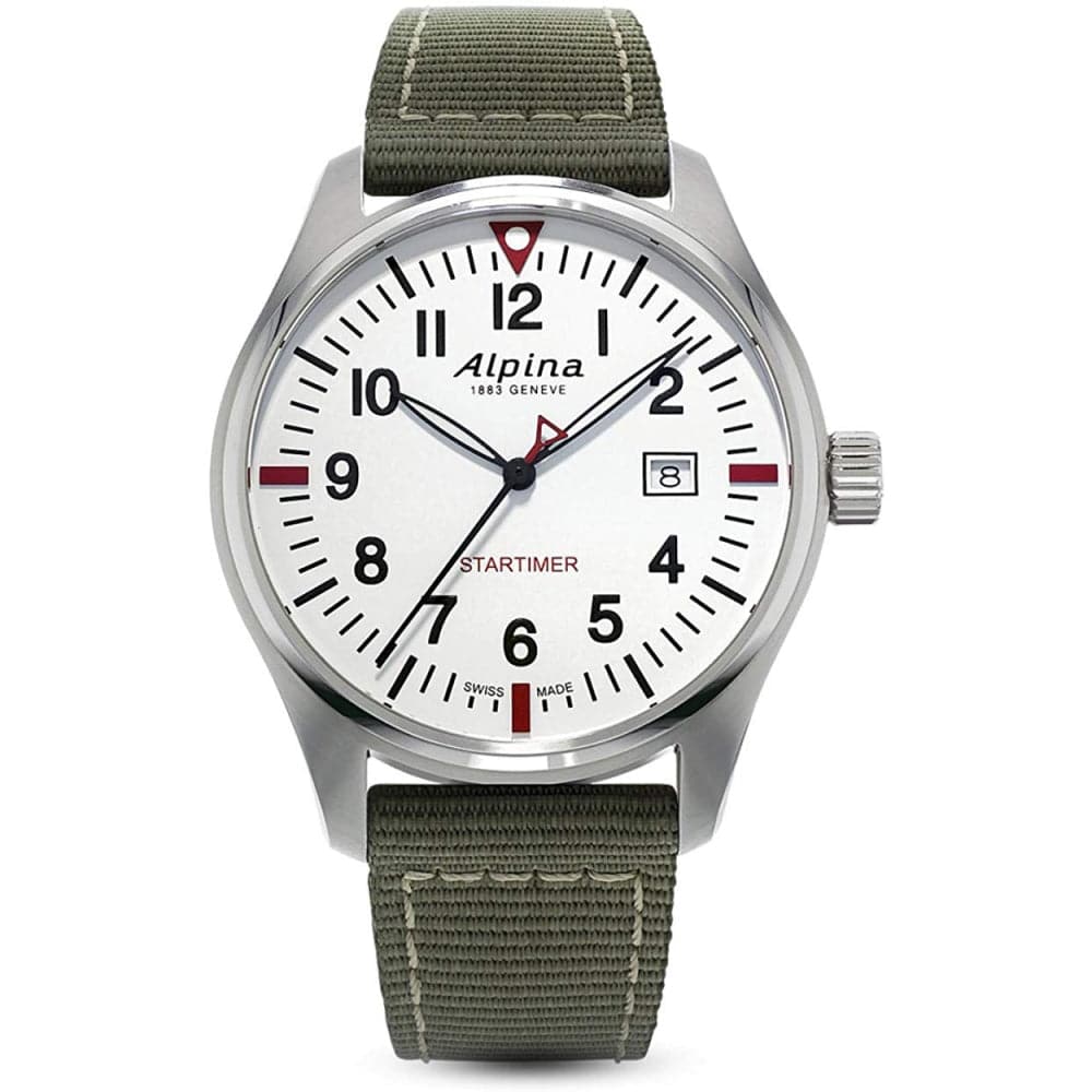 ALPINA STARTIMER PILOT Quartz Men's Watch AL 240S4S6 - Swiss Aviation-Inspired Timepiece for Business & Travel