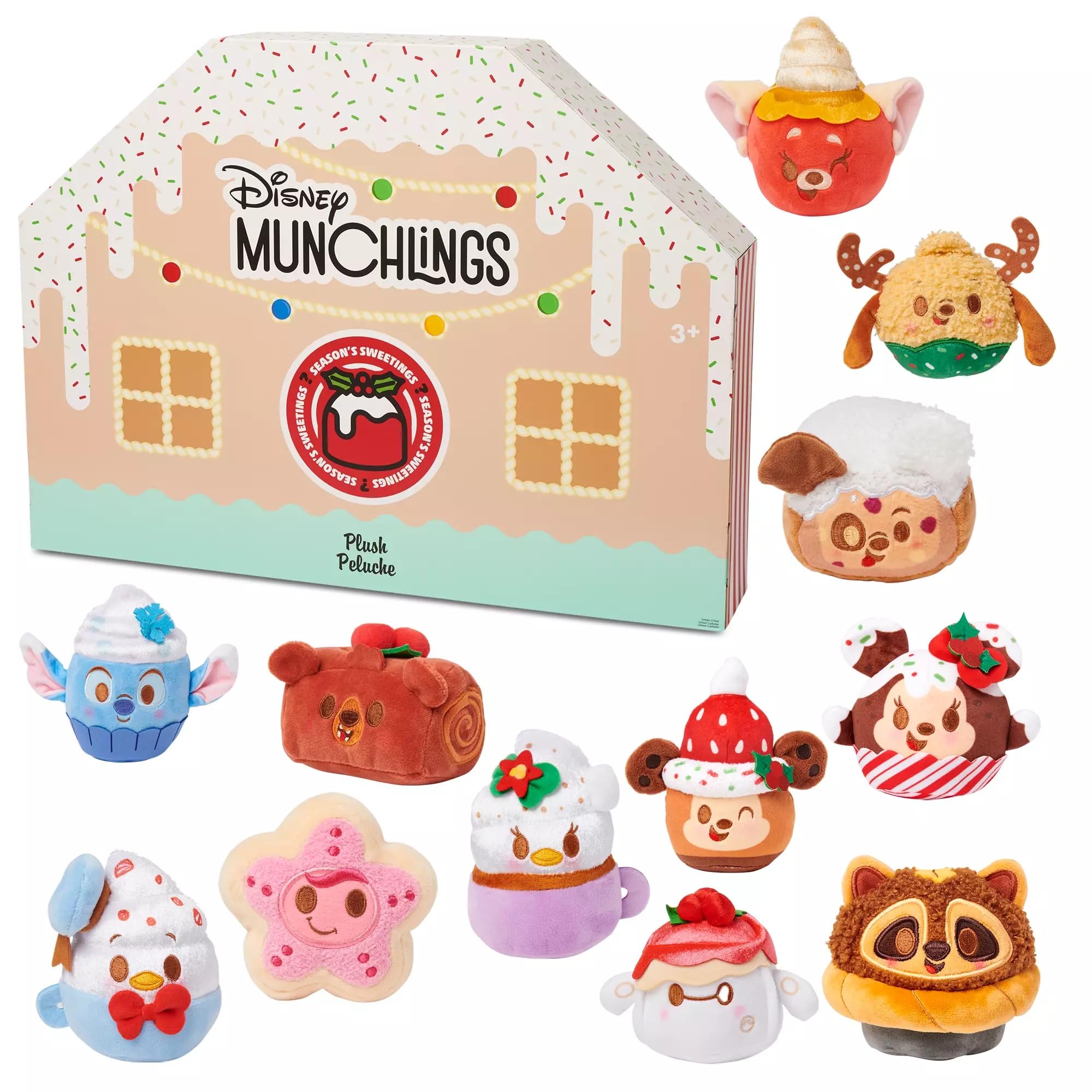 Disney Store Official Munchlings 12-Day Plush Advent Calendar - Season's Sweetings Exclusive 4