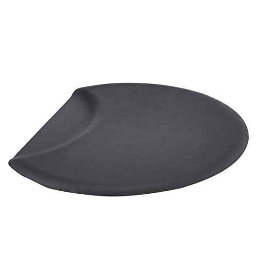 Amazon Basics 2 ft. x 3 ft. Salon & Barber Shop Chair Anti-Fatigue Floor Mat - Black Semi Circle - 7/8 in. Thick - Comfortable Standing Mat for Hair Stylists, Barbers, Salon Workers & Home Use