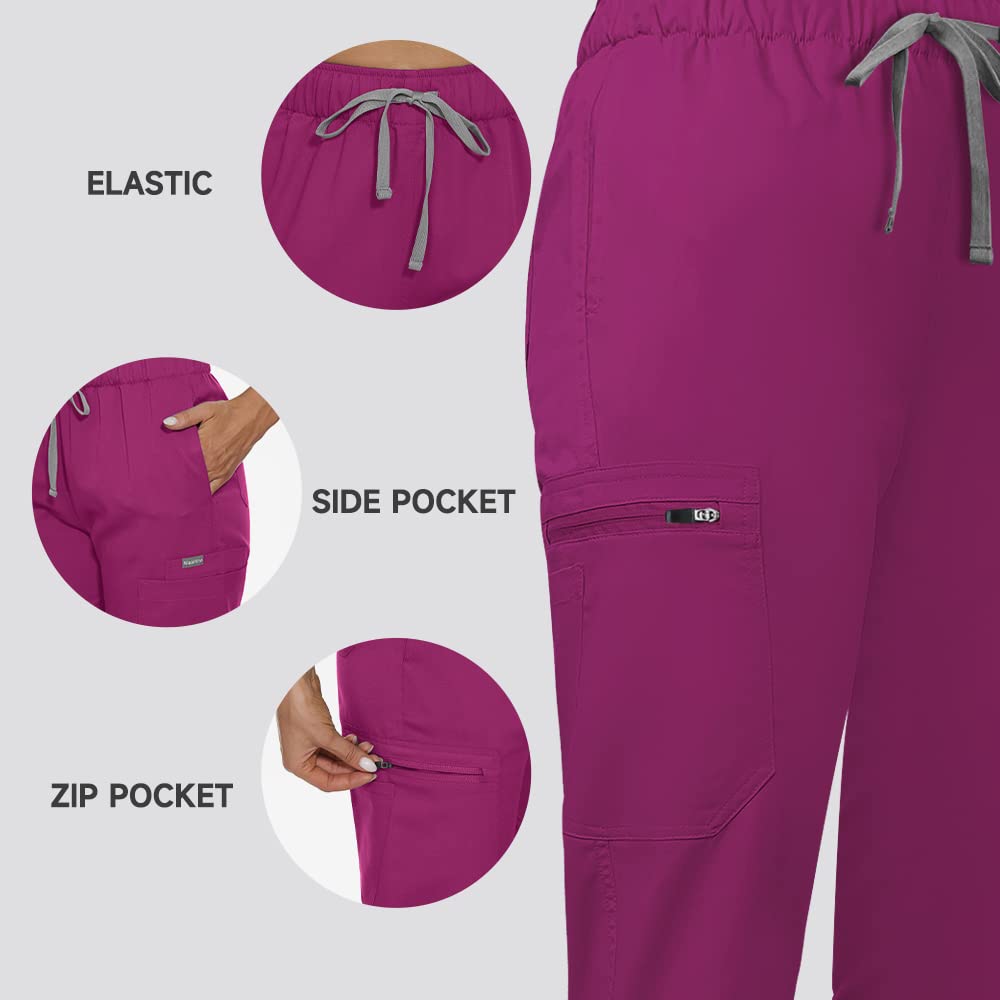 Niaahinn Classic Women's Scrub Set - Comfortable Workwear Top & Yoga Jogger Pants for Nurses, Medical Professionals | Perfect for Hospital Shifts, Clinics & Healthcare Work