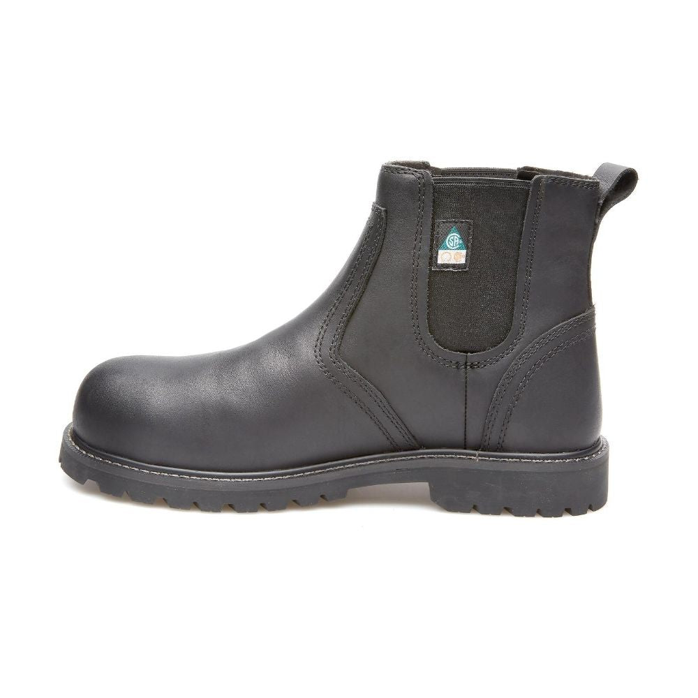 Kodiak McKinney Chelsea Men's 6 Inch Composite Toe Pull-On Work Boots - Black (KD0A4TCYBLK) | Slip Resistant & Comfortable for Construction, Warehouse & Outdoor Work