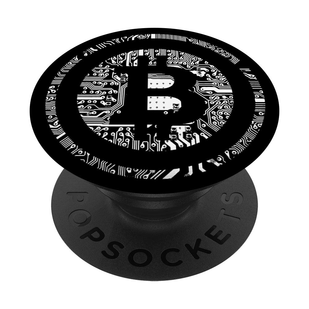 Bitcoin Supporter Phone Grip - Black and White Design for Secure Phone Holding | Perfect for Crypto Enthusiasts, Phone Protection & Everyday Use