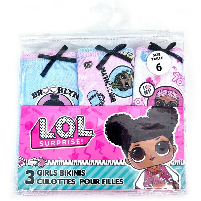 LOL Surprise Girls Underwear 3 Pack - Soft Cotton Panties for Kids - Perfect for Playdates, Sleepovers & Everyday Wear