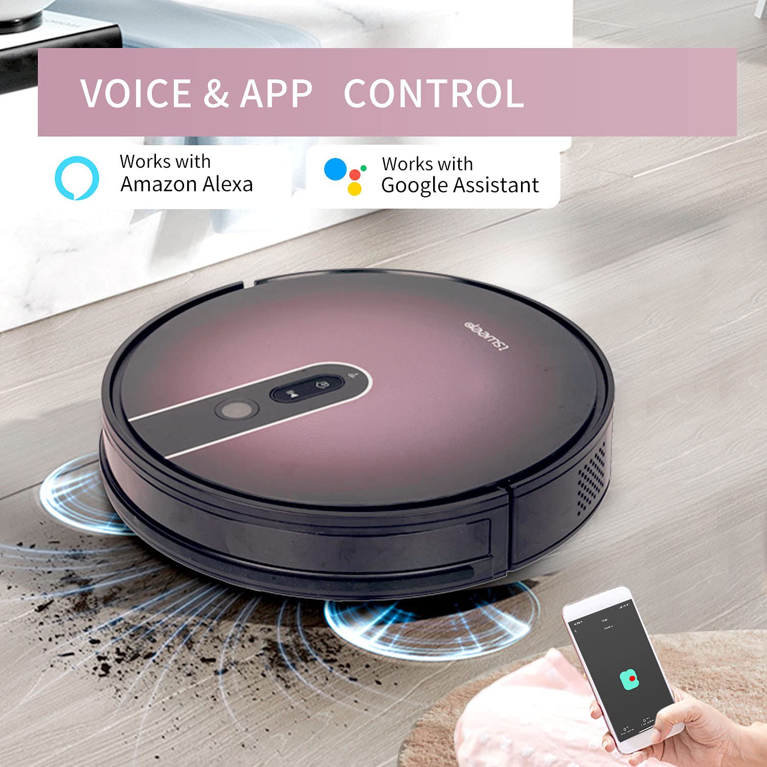 X7 Robotic Vacuum Cleaner - 3000PA Strong Suction, Wireless & Smart Home Compatible, 3H Runtime, Black | Ideal for Hardwood Floors, Pet Hair & Large Homes