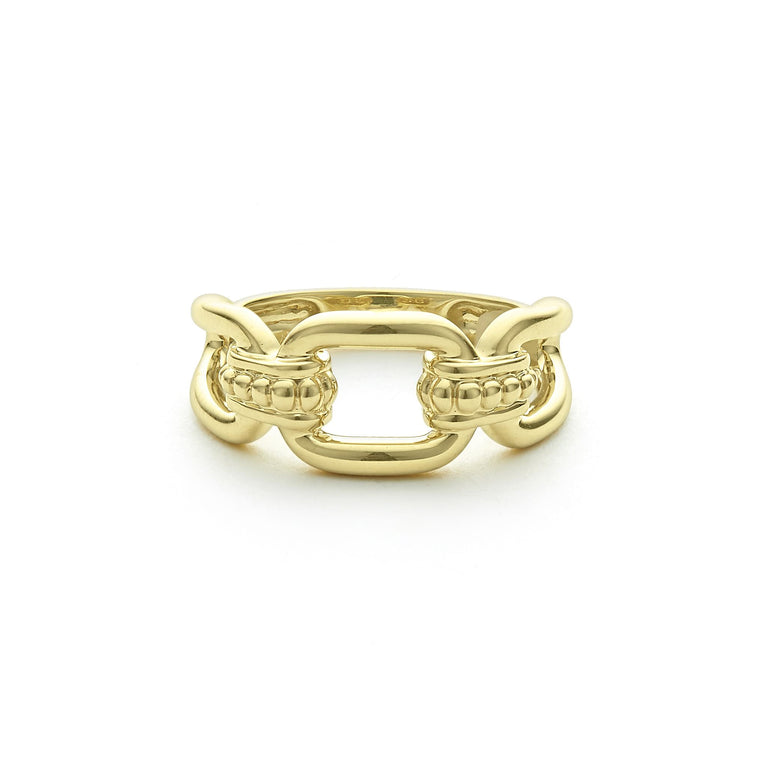 18K Gold Link Chain Ring for Women - Elegant & Durable Jewelry for Everyday Wear, Parties & Special Occasions