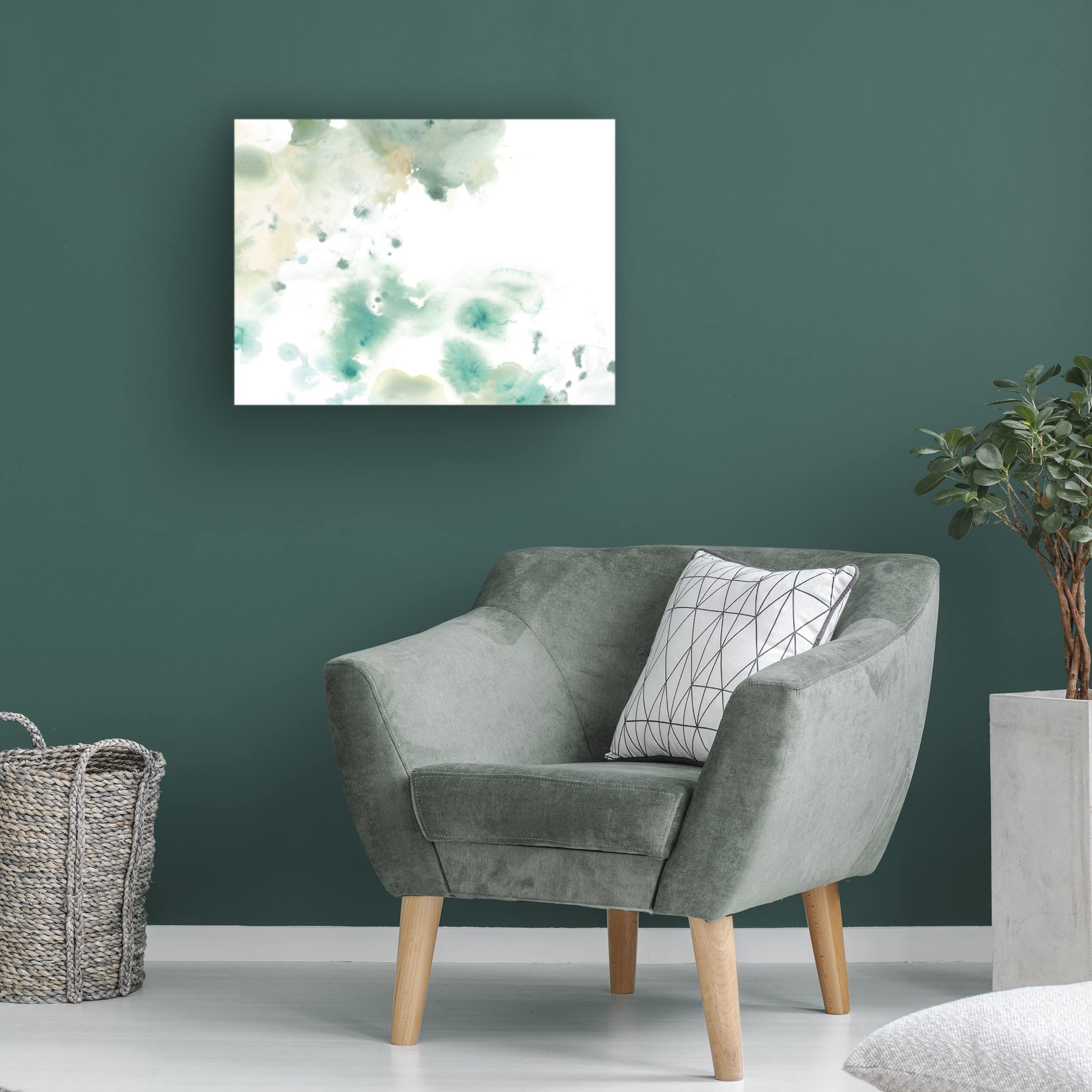 Trademark Fine Art 'Marble Seafoam I' Canvas Wall Art Print by June Erica Vess - Modern Coastal Home Decor for Living Room, Bedroom & Office