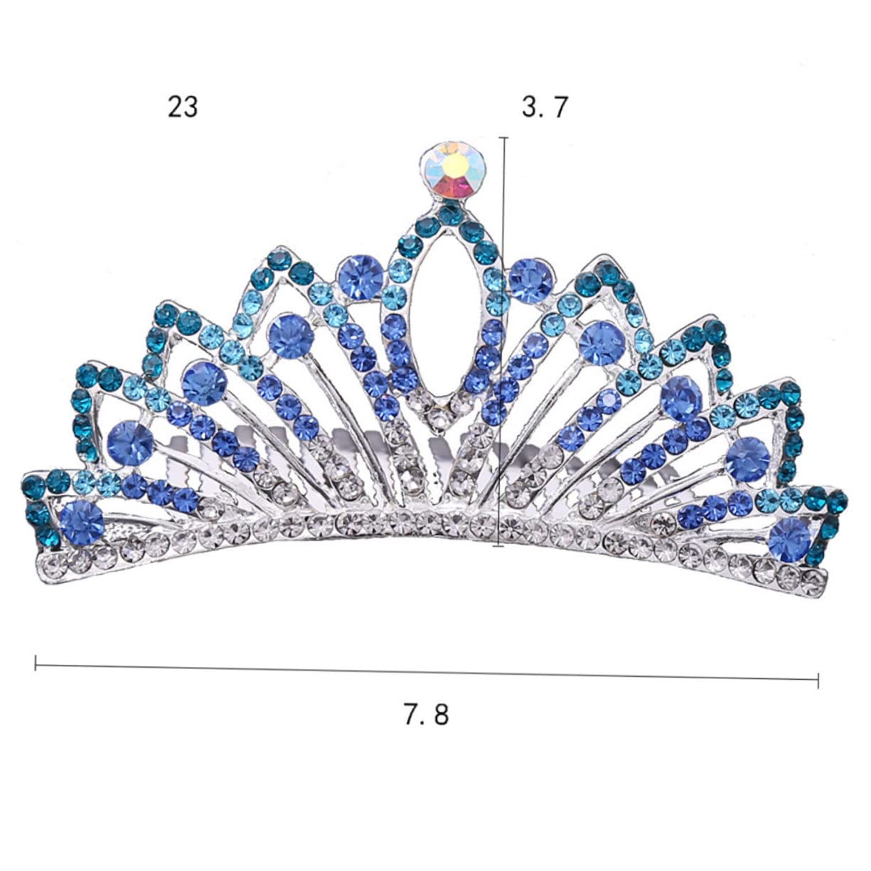 4 Pcs Girl's Birthday Tiara Set - Wedding Bridal Tiara, Bridesmaid Tiara Comb, Crystal Headpiece Crown for Kids & Children - Perfect for Birthday Parties, Weddings, Photo Shoots & Princess Dress Up