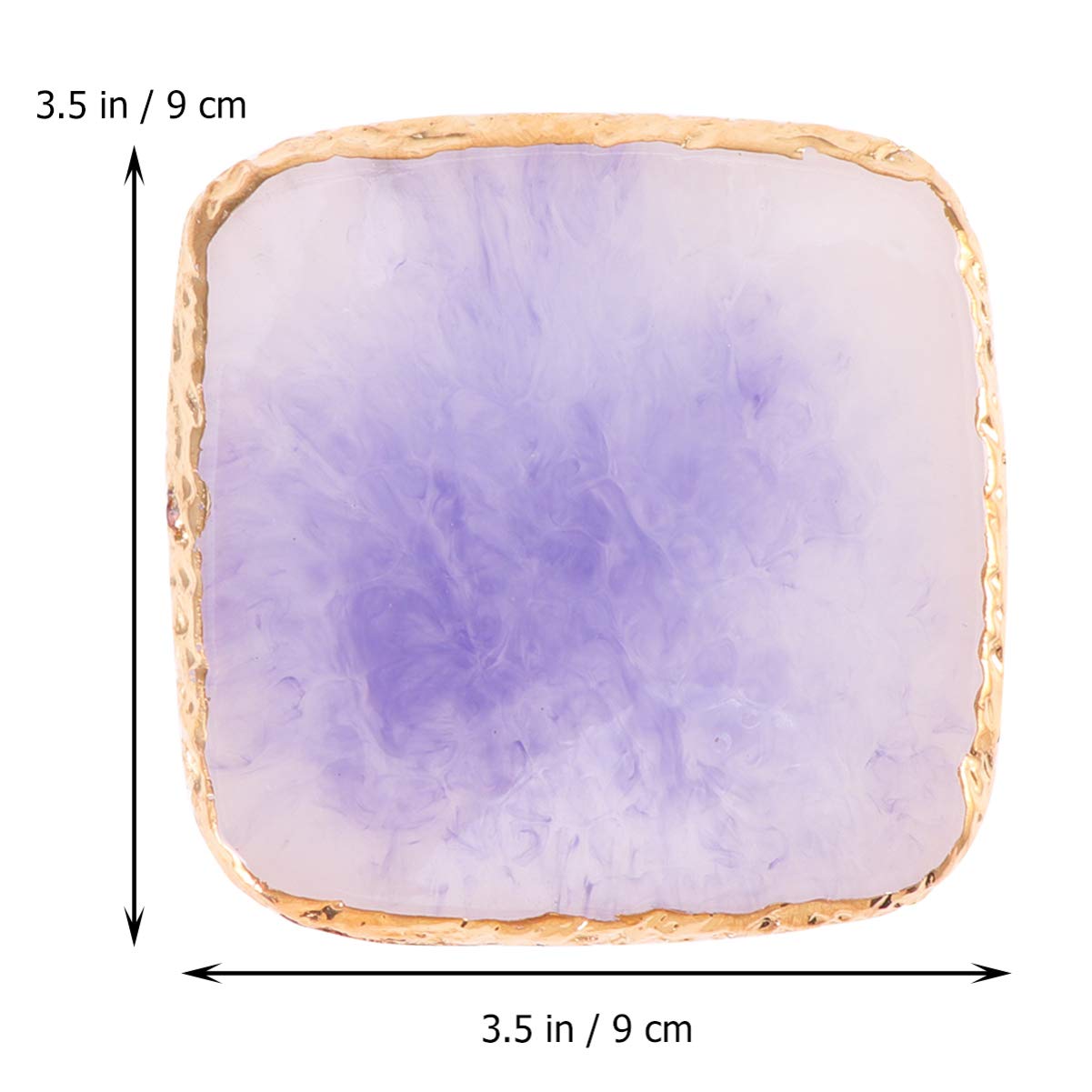 Exceart 1pc Purple Resin Nail Art Palette - Manicure & Makeup Tool for Professional Salon, DIY Nail Design, Home Use & Travel