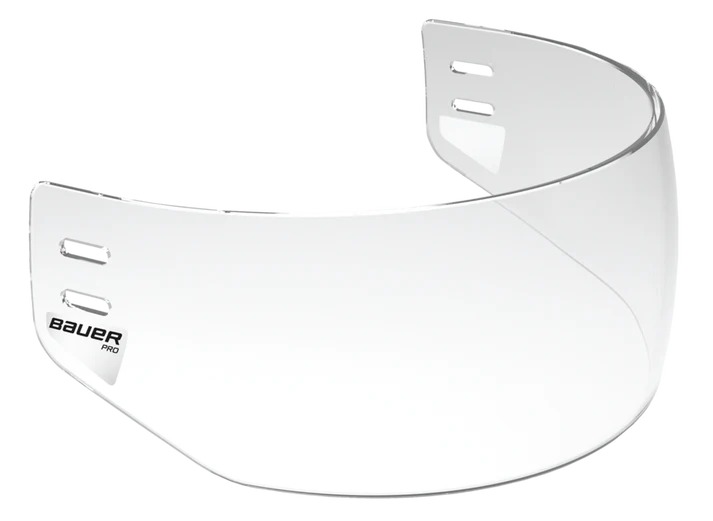 Bauer Pro Straight Visor - Clear Hockey Face Shield for Players & Goalies - Protective Sports Gear for Ice Hockey & Street Hockey Games