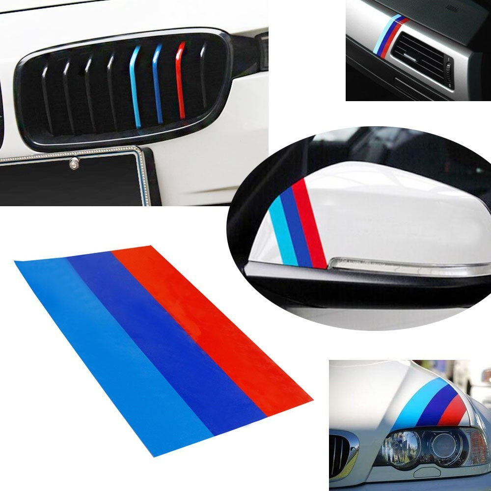 10M Colorful Stripe Decal Stickers for BMW Cars - Exterior & Interior Vinyl Decoration - Perfect for Customizing Your BMW 3 Series, 5 Series, X5 and More
