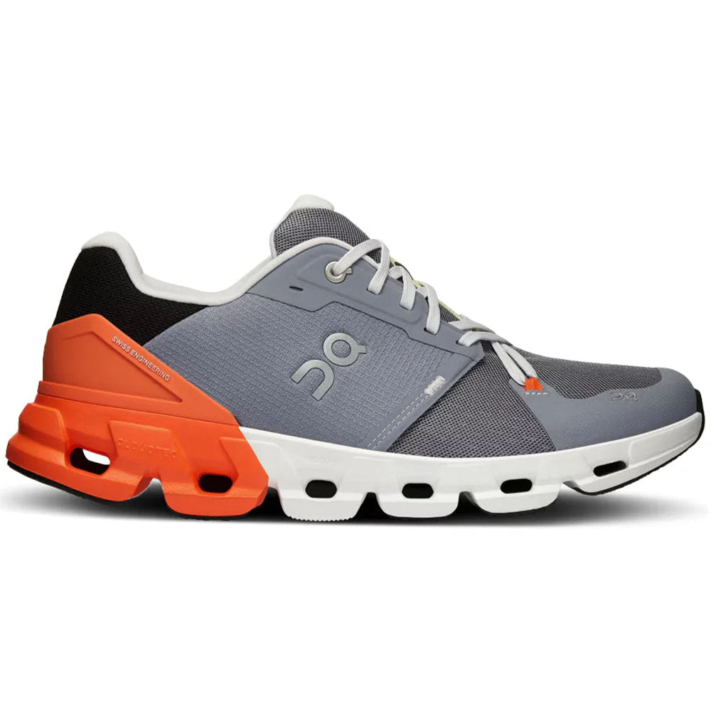 Men's On Cloudflyer 4 Running Shoes - Fossil/Flame Color - Size 9 D Medium | Lightweight Cushioned Sneakers for Road Running, Jogging & Gym Workouts