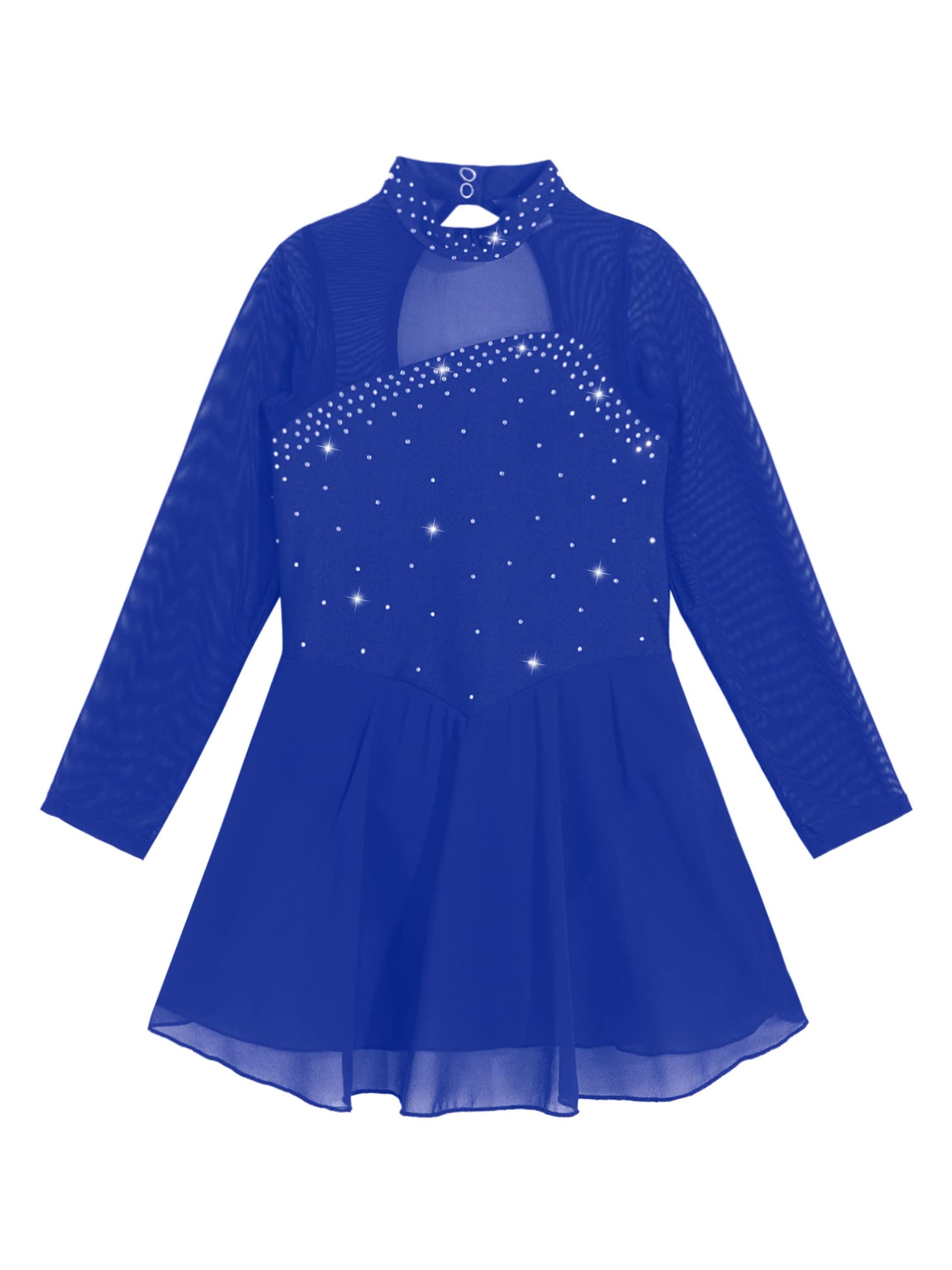 easyforever Girls Long Sleeve Ballet Leotard with Skirt - Stretch Bodysuit for Dance, Gymnastics, Ice Skating & Performance Costume - Perfect for Recitals, Competitions, and Studio Practice