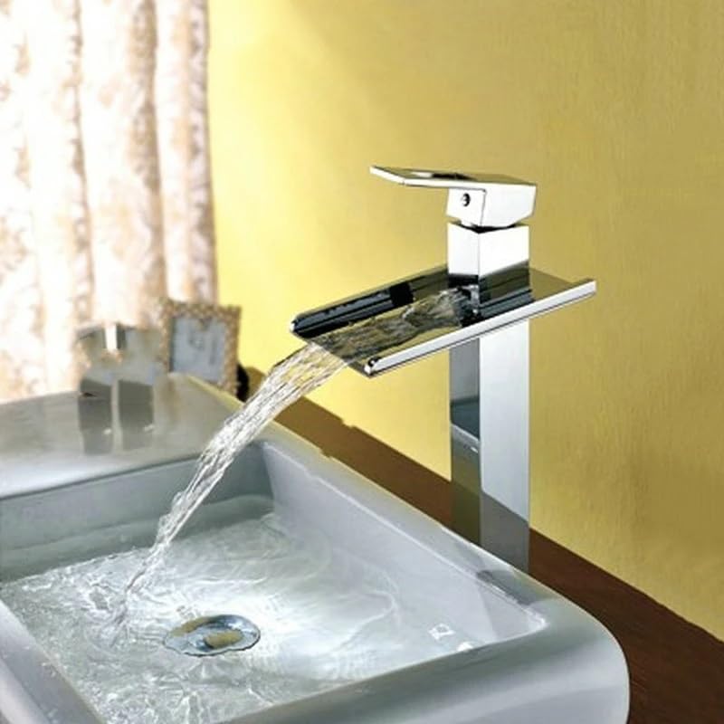 YYOUTOU Waterfall Bathroom Faucet - Vessel Sink Mixer Tap for Vanity