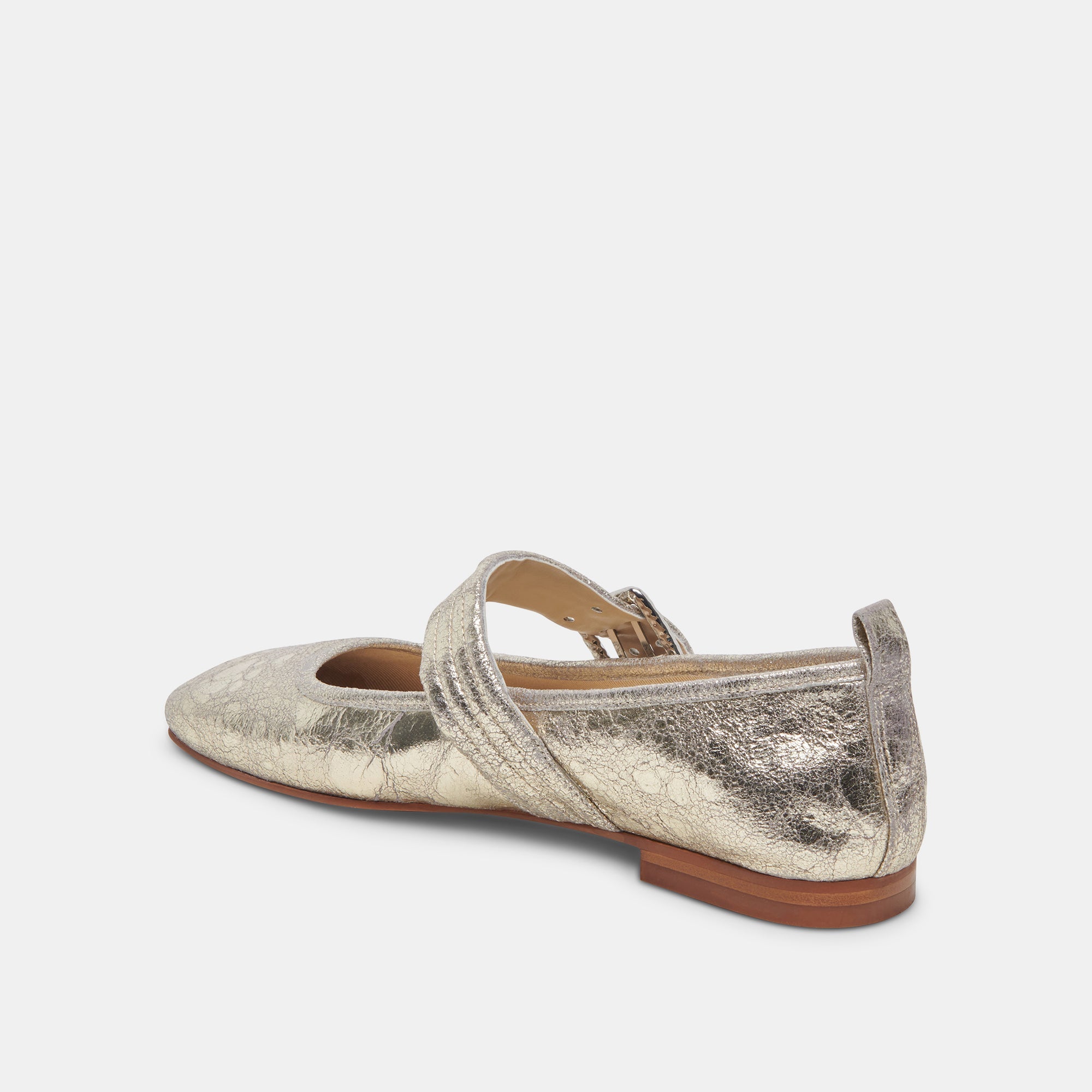 Arora Platinum Distressed Leather Ballet Flats for Women - Comfortable & Stylish Shoes for Casual Wear, Office, and Daily Outfits