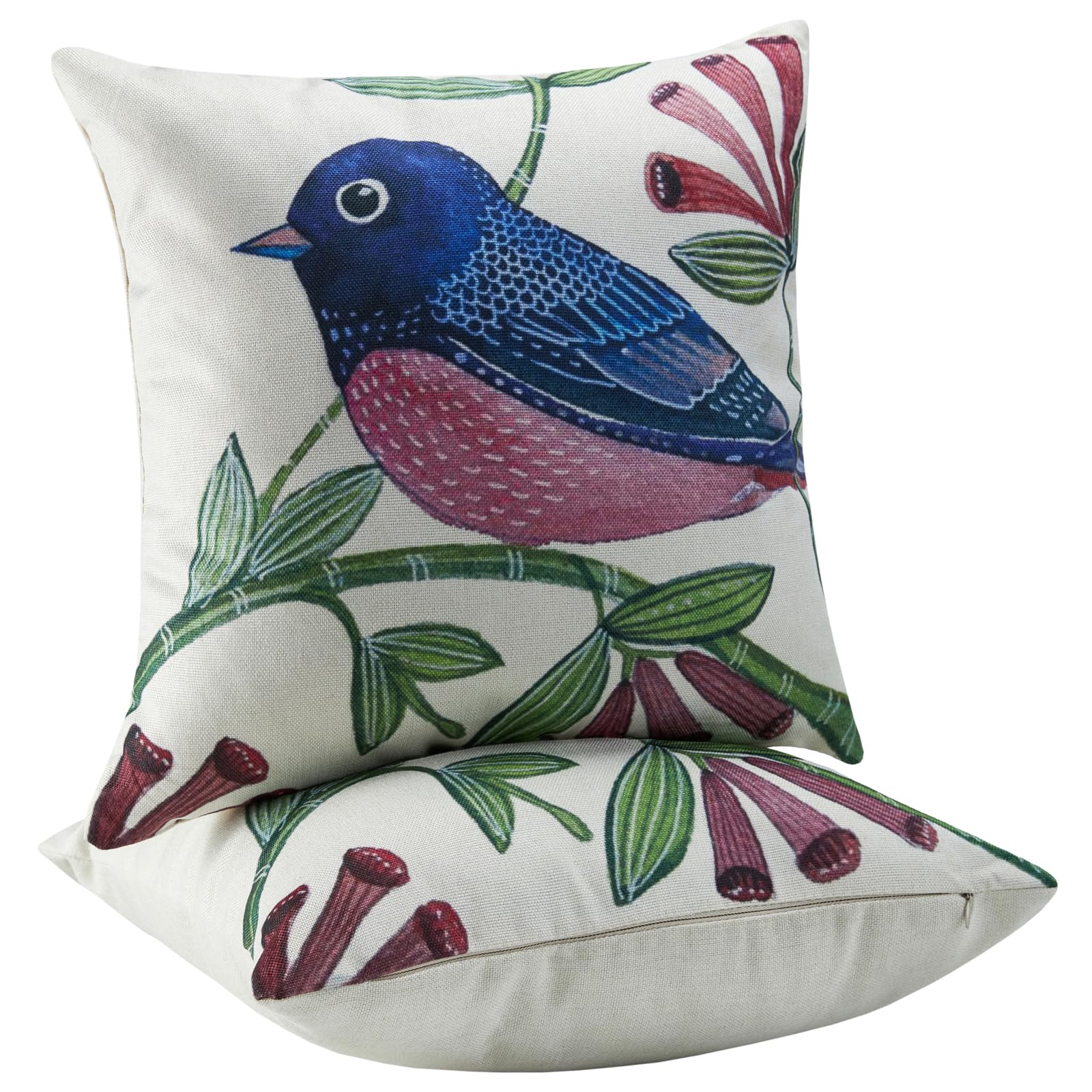 Waterproof Outdoor Throw Pillows Set of 2 - 18×18 Inch Decorative Patio Cushions for Bed, Couch & Sofa | Perfect for Garden, Poolside & Porch Furniture