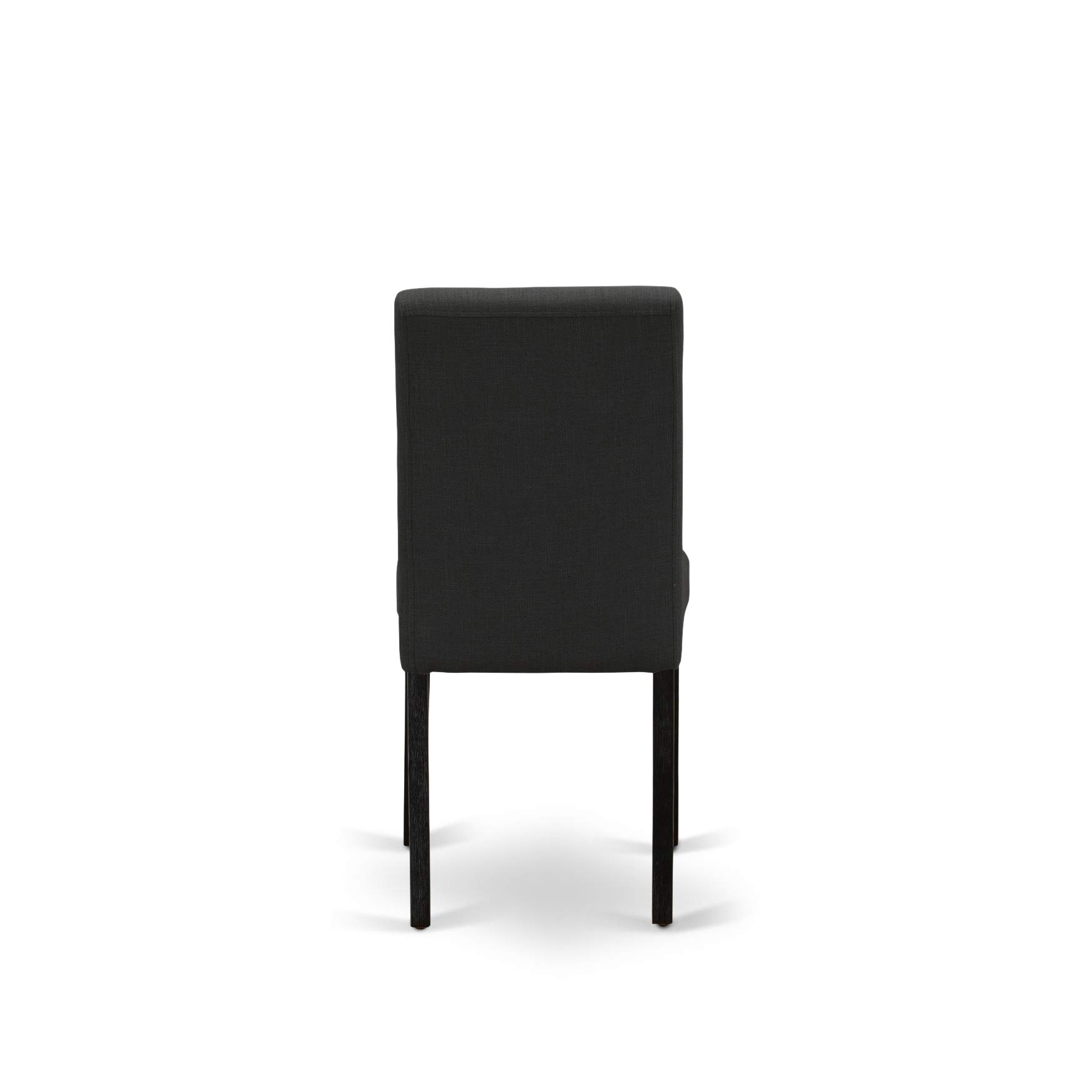 East West Furniture X676AB624-5 5-Piece Kitchen Dining Set - 36x60 Inch Rectangle Table with X-Legs & 4 Black Linen Upholstered Chairs - Modern Dining Room Furniture for Small Spaces, Breakfast Nooks & Compact Apartments
